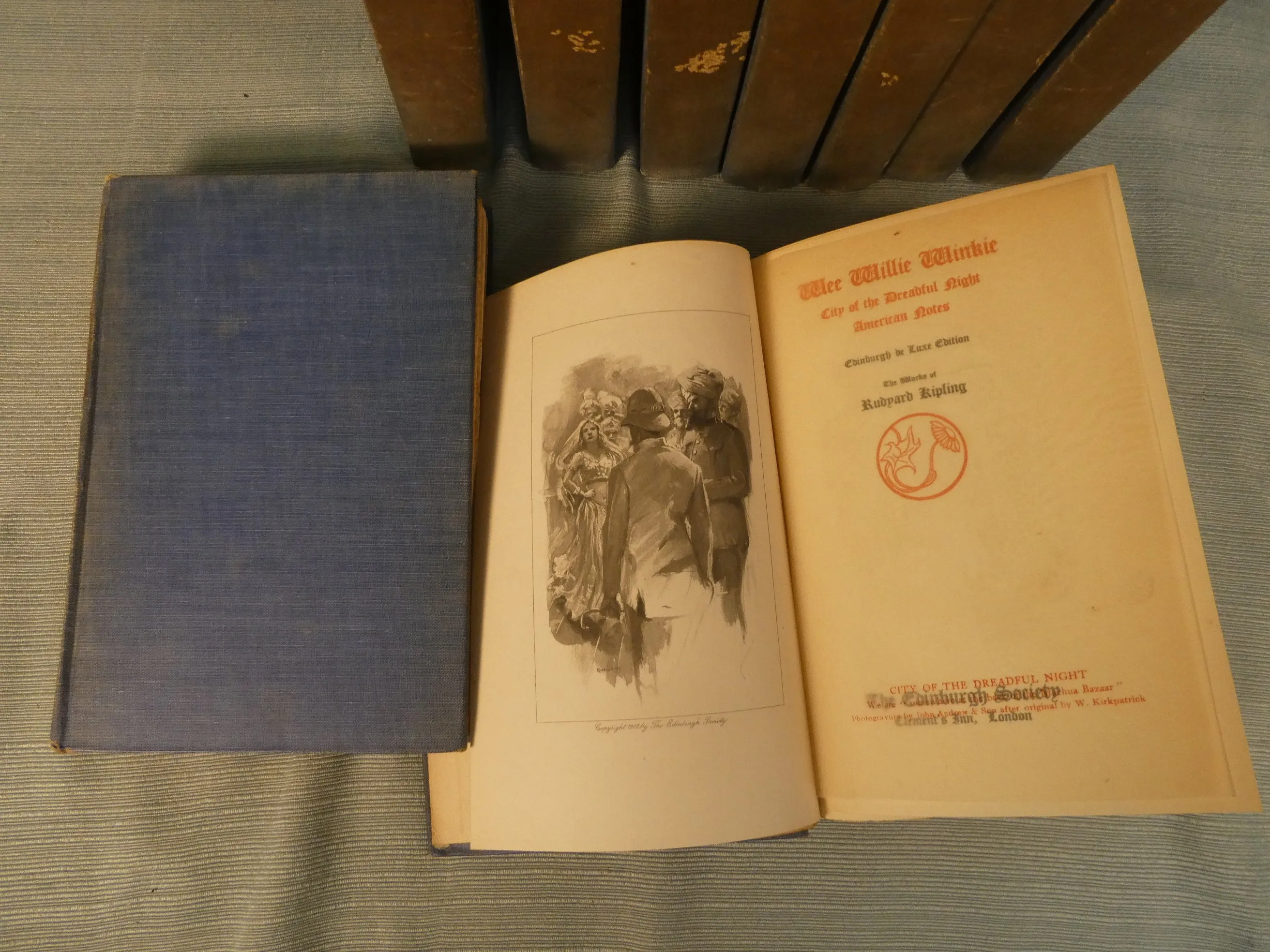 1909 Edinburgh Society "Kipling Works" - 9 Volumes