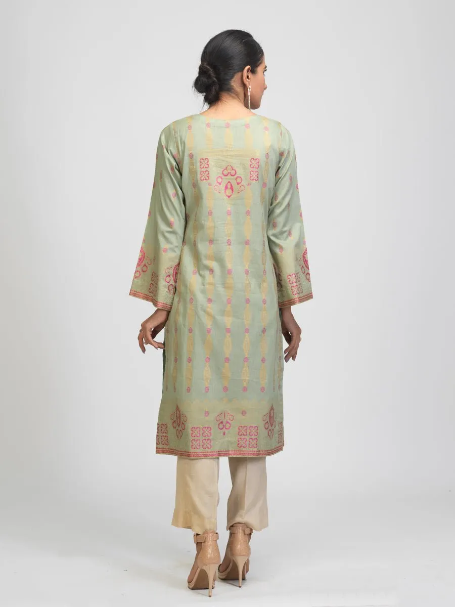 1pc Stitched Lawn Jacquard Shirt- Casual Pret (CP-00044)