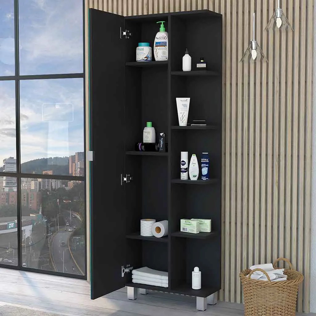 20 Black Accent Cabinet With Nine Shelves