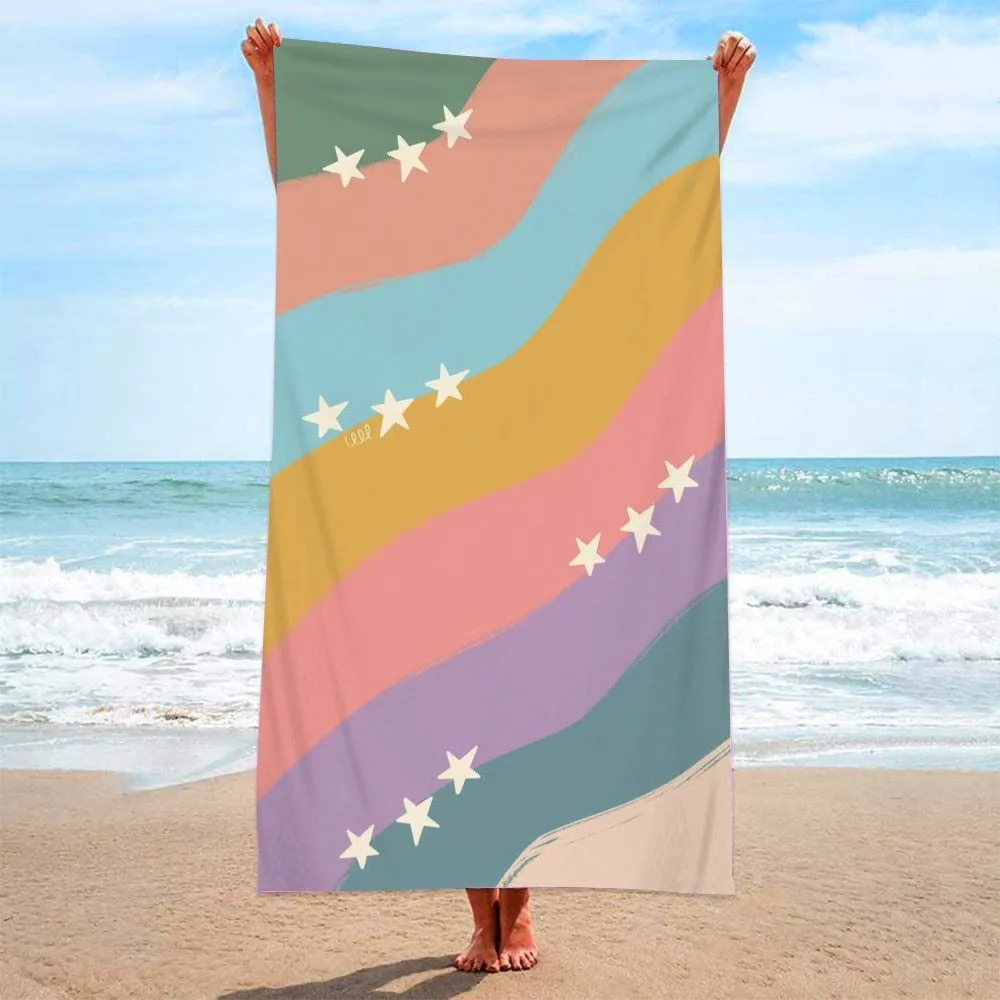 2023 Summer Boho Beach Towel Florid Women Microfiber Quick Dry Bath Towels Beach Cover Sand Free Portable Girl Pink Travel Towel