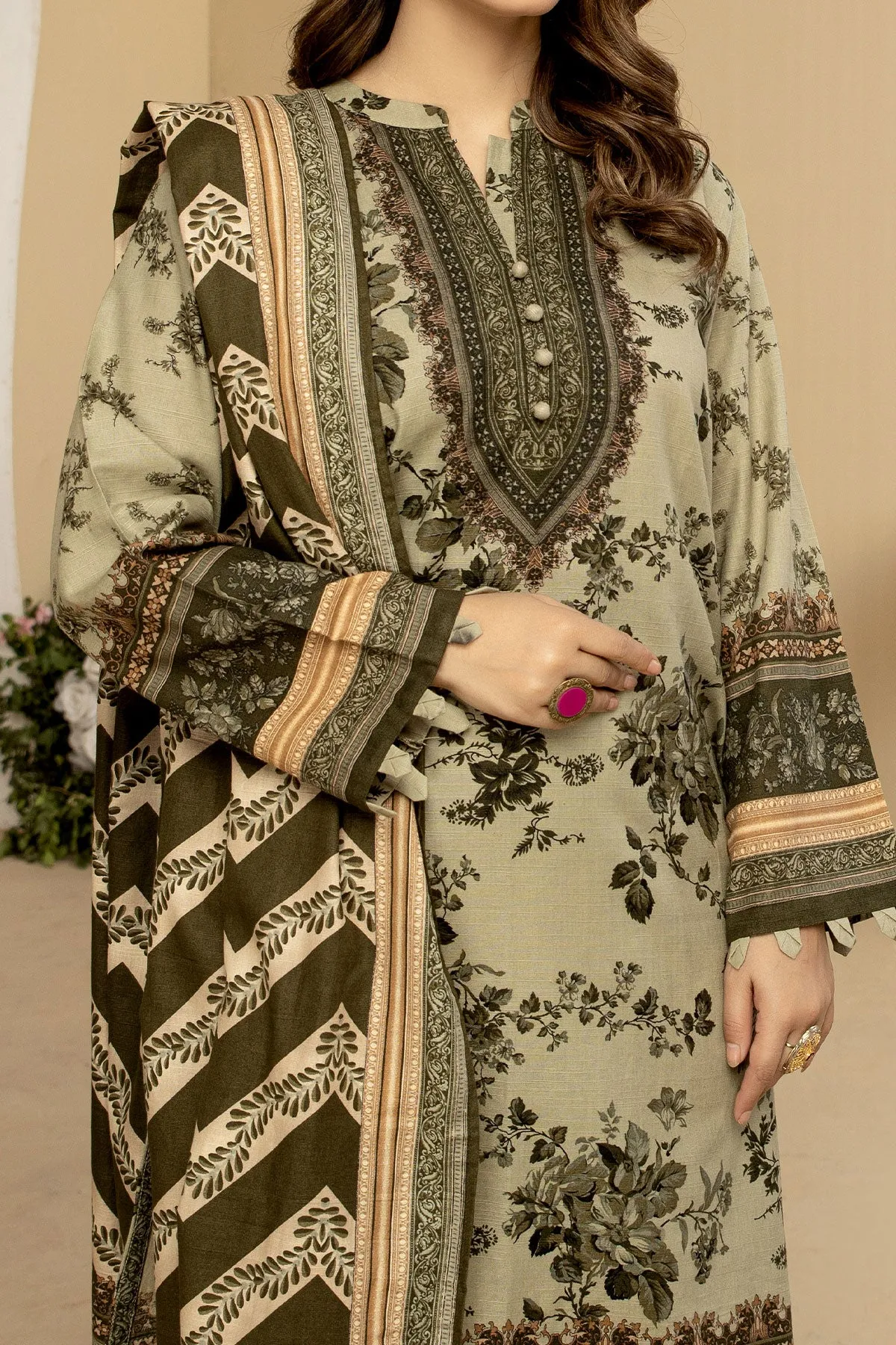 3 PIECE DIGITAL PRINT KHADDAR  | KS-06