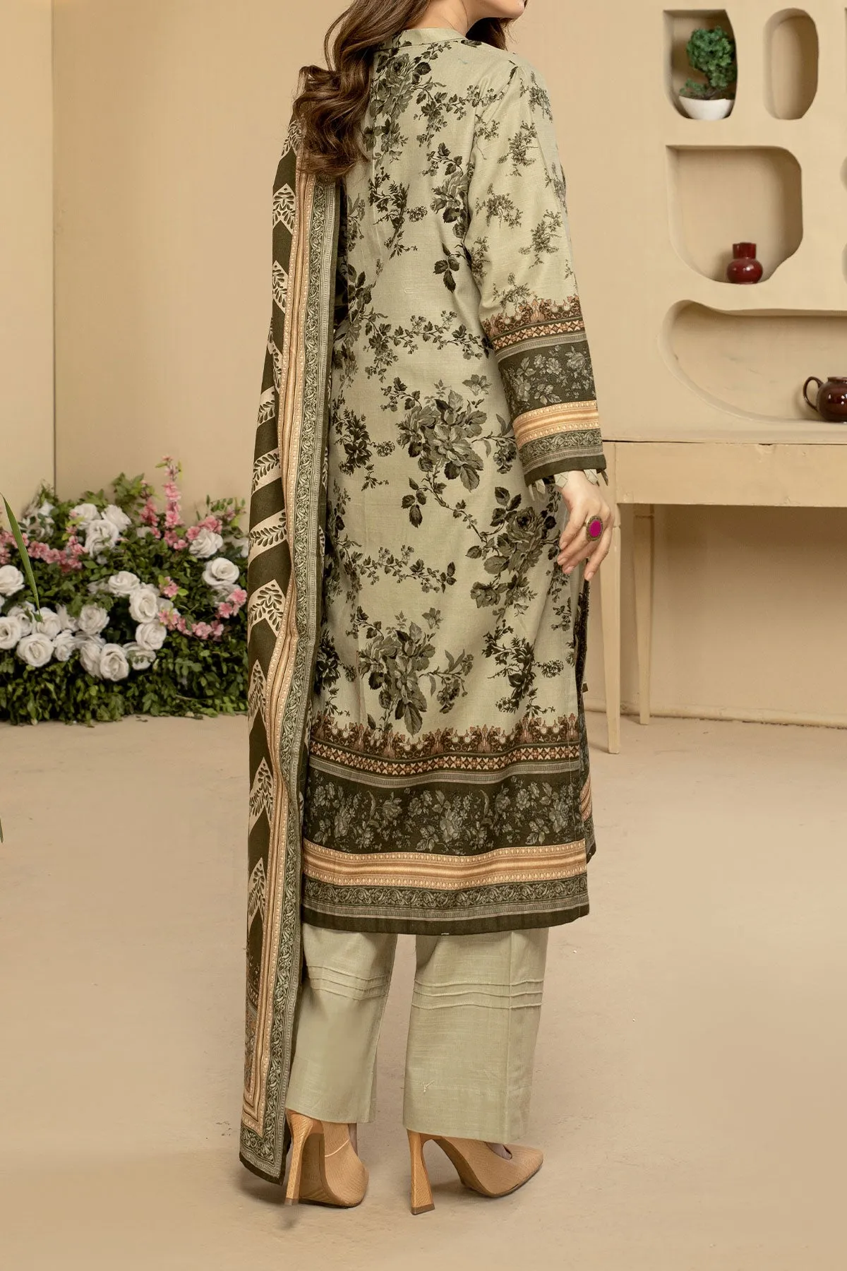 3 PIECE DIGITAL PRINT KHADDAR  | KS-06