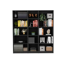 71 Black Five Tier Bookcase