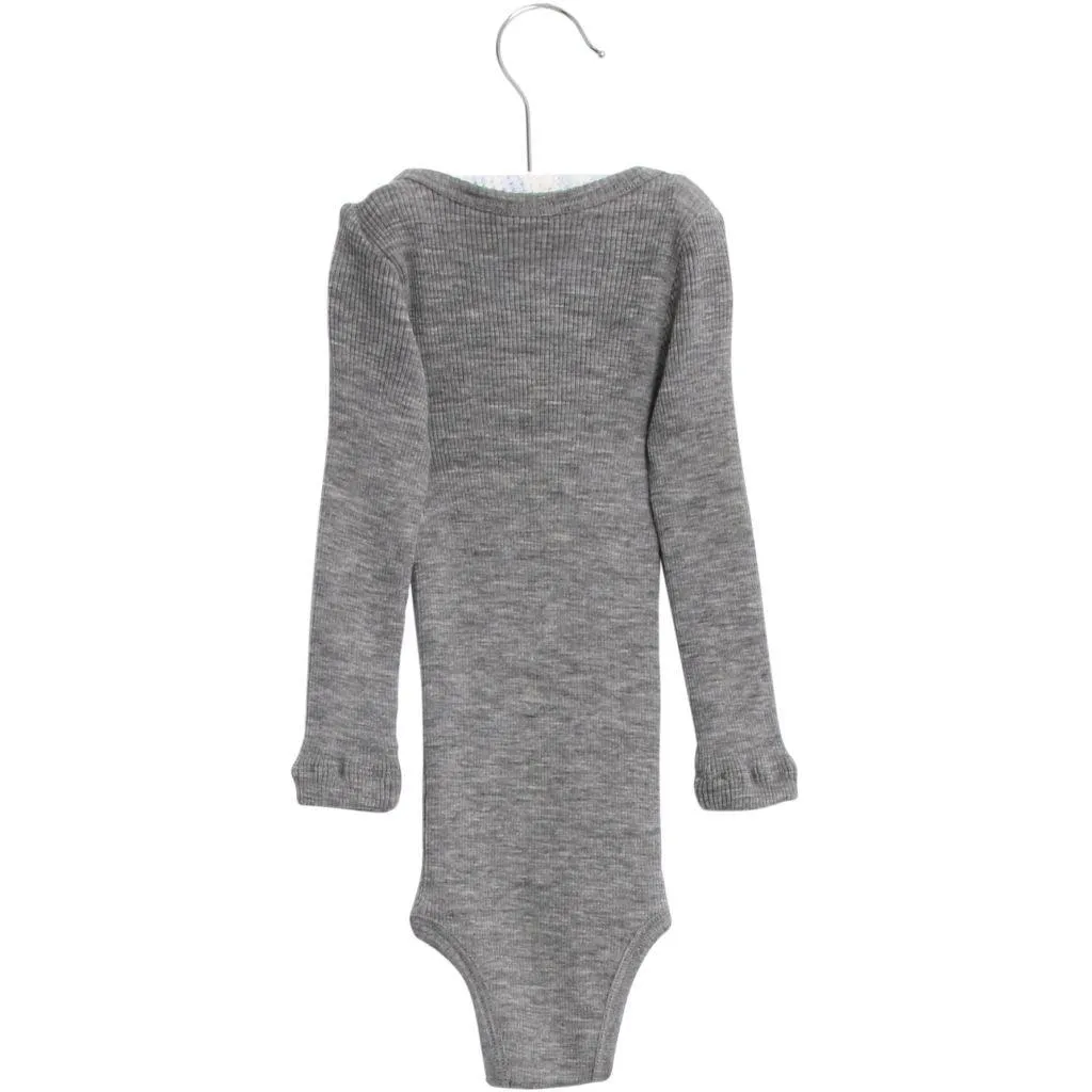 [80%OFF] Body wool rib melange grey