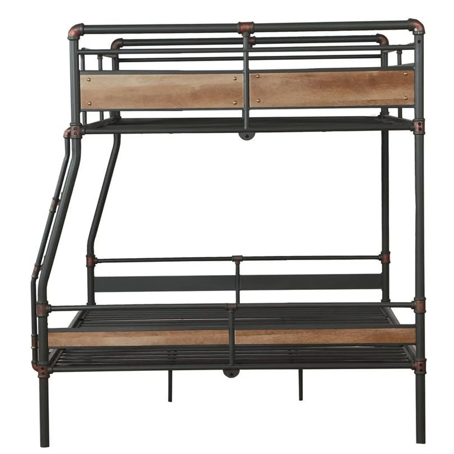 83 X 65 X 68 Sandy Black  Dark Bronze Handbrushed Queen Over Queen Bunk Bed