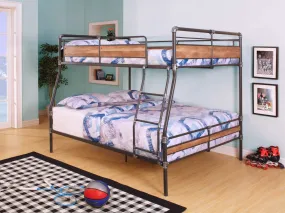 83 X 65 X 68 Sandy Black  Dark Bronze Handbrushed Queen Over Queen Bunk Bed