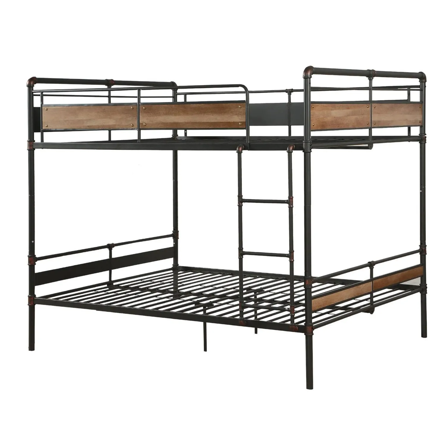 83 X 65 X 68 Sandy Black  Dark Bronze Handbrushed Queen Over Queen Bunk Bed