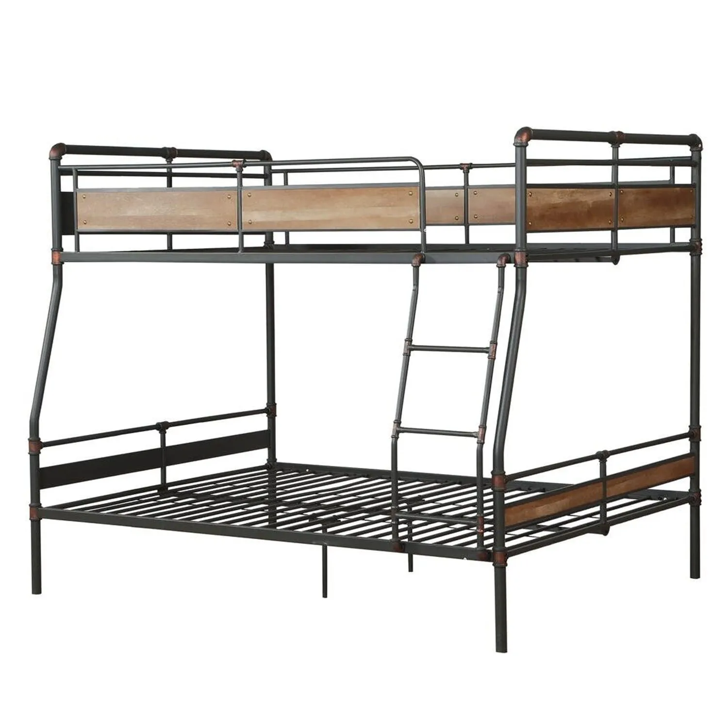 83 X 65 X 68 Sandy Black  Dark Bronze Handbrushed Queen Over Queen Bunk Bed