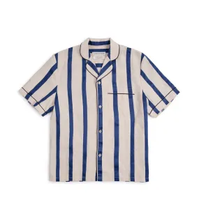 A Kind of Guise Tencel Linen Cesare Stripe Shirt: Bold Laguna