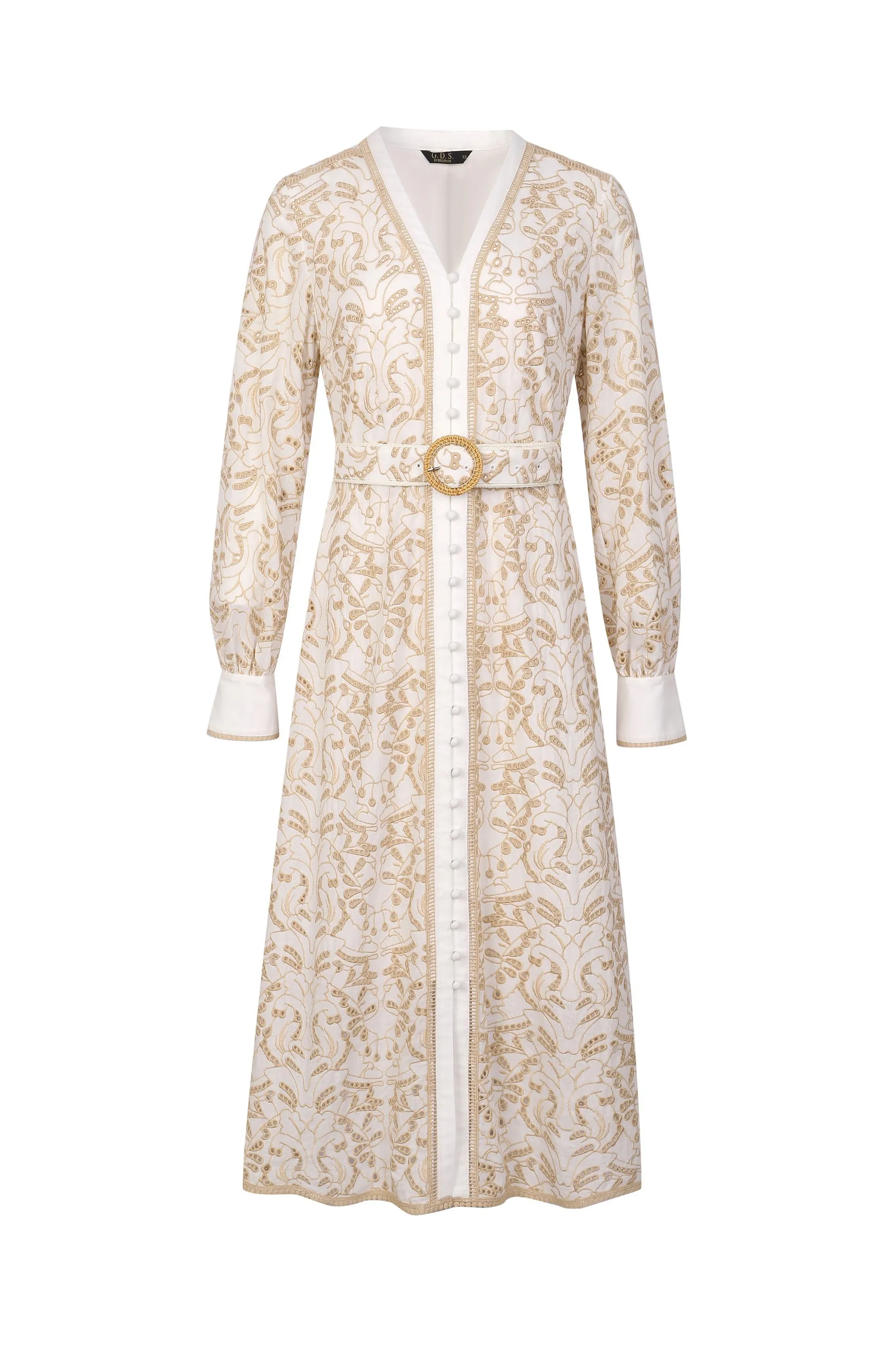 Agnes Long Sleeve Embroidery Dress