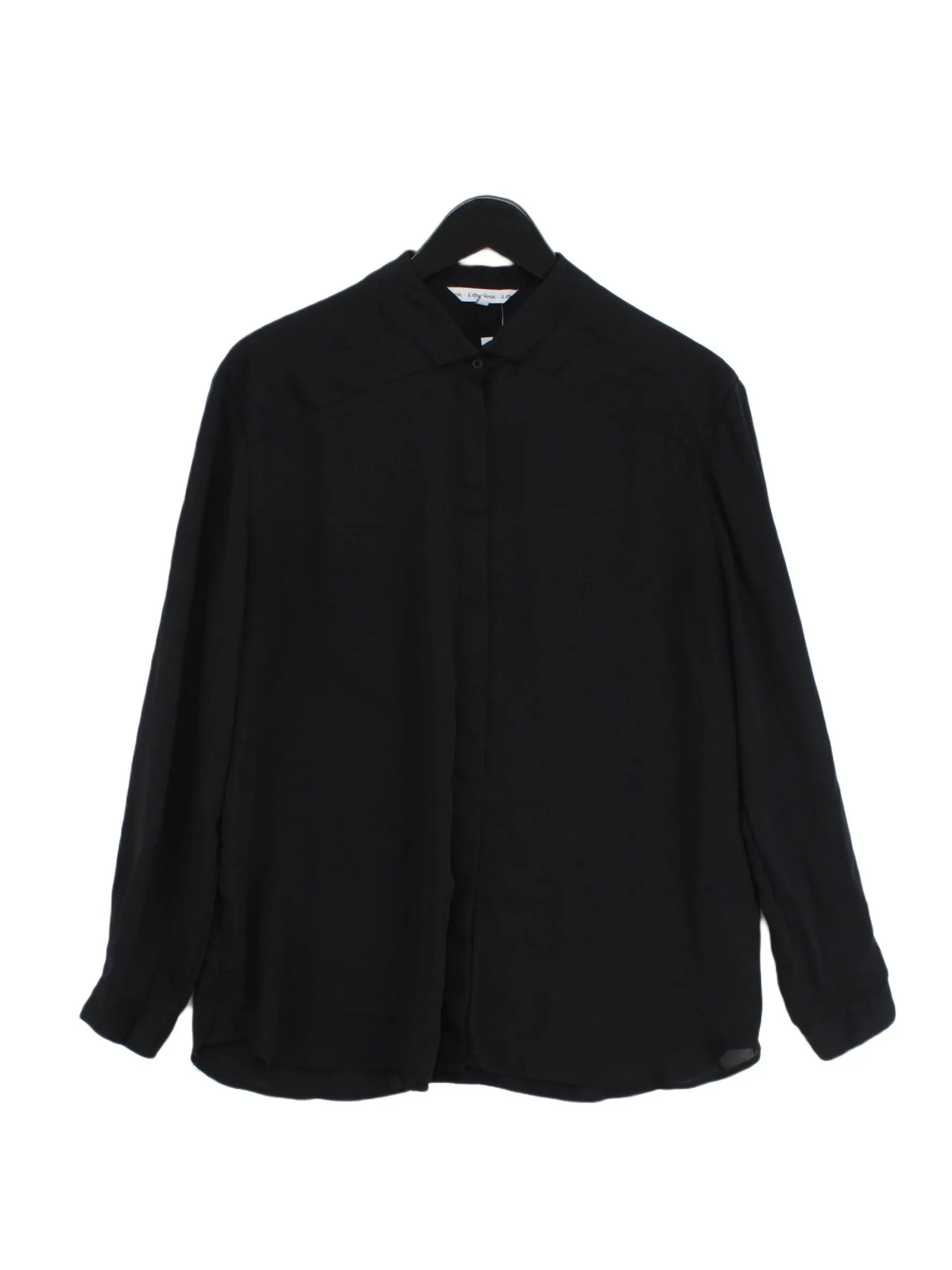 & Other Stories Women's Blouse UK 14 Black 100% Polyester