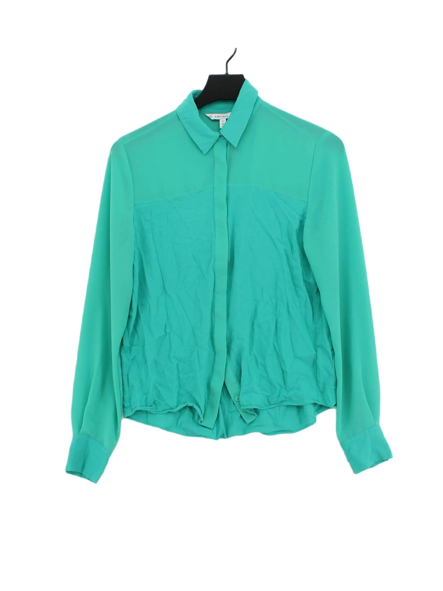 & Other Stories Women's Blouse UK 8 Green 100% Polyester