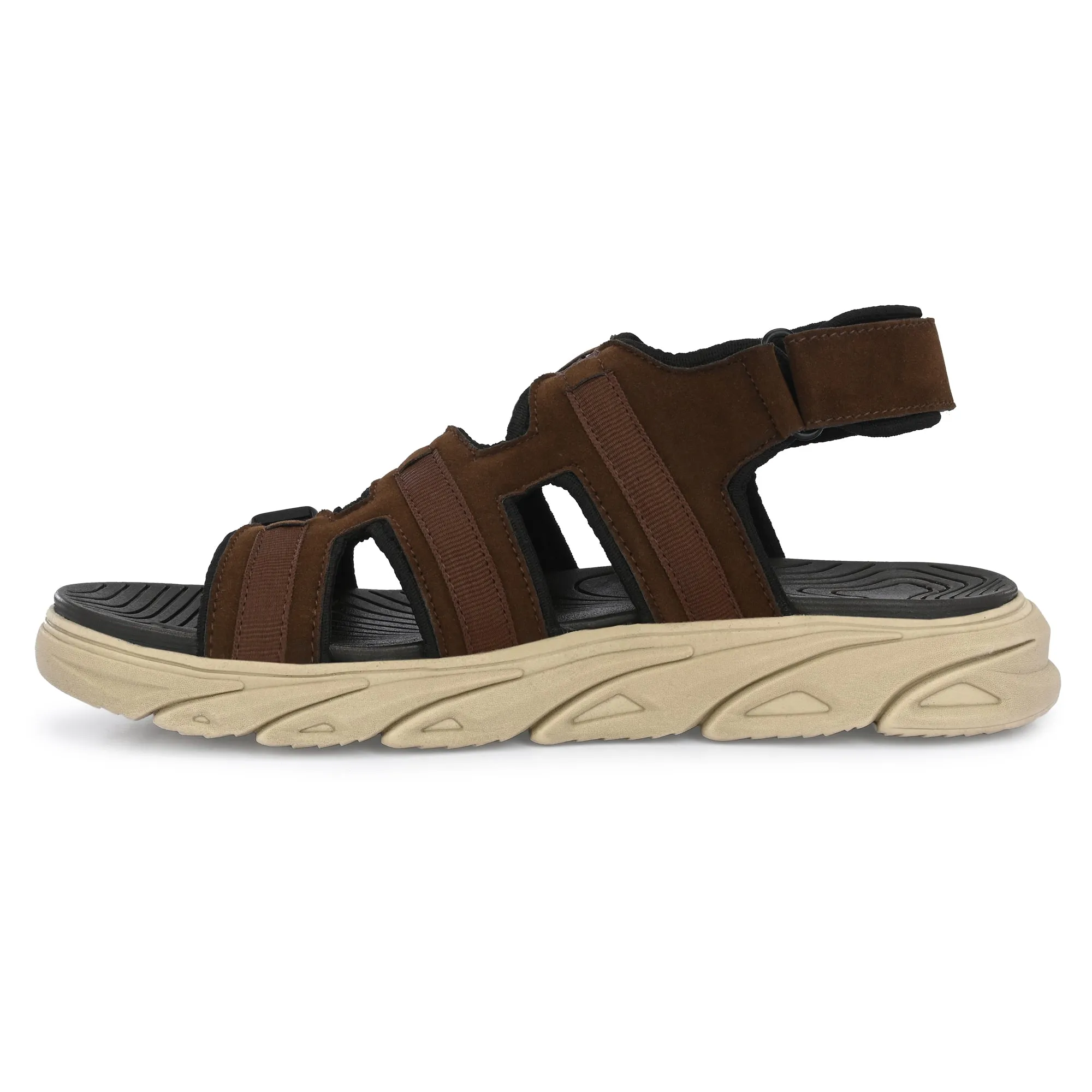 Attitudist Unisex Handcrafted Brown Casual Sandal