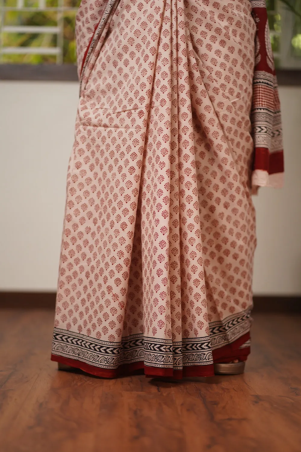 Bagh Hand Block Printed Mul Cotton Saree