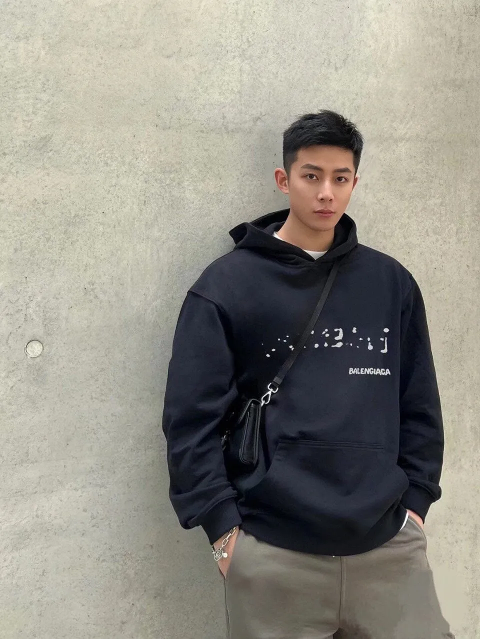 Balenciaga Black Logo Hoodie