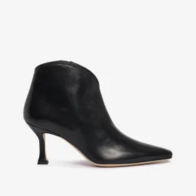 Black women's leather ankle boot