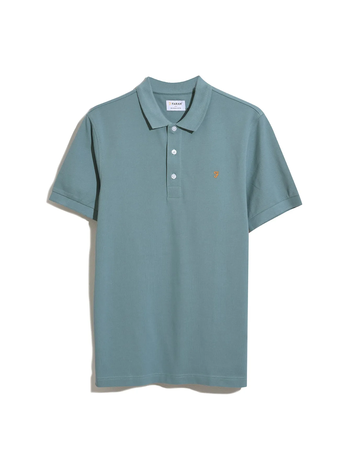 Blanes Organic Cotton Short Sleeve Polo Shirt In Brook Blue