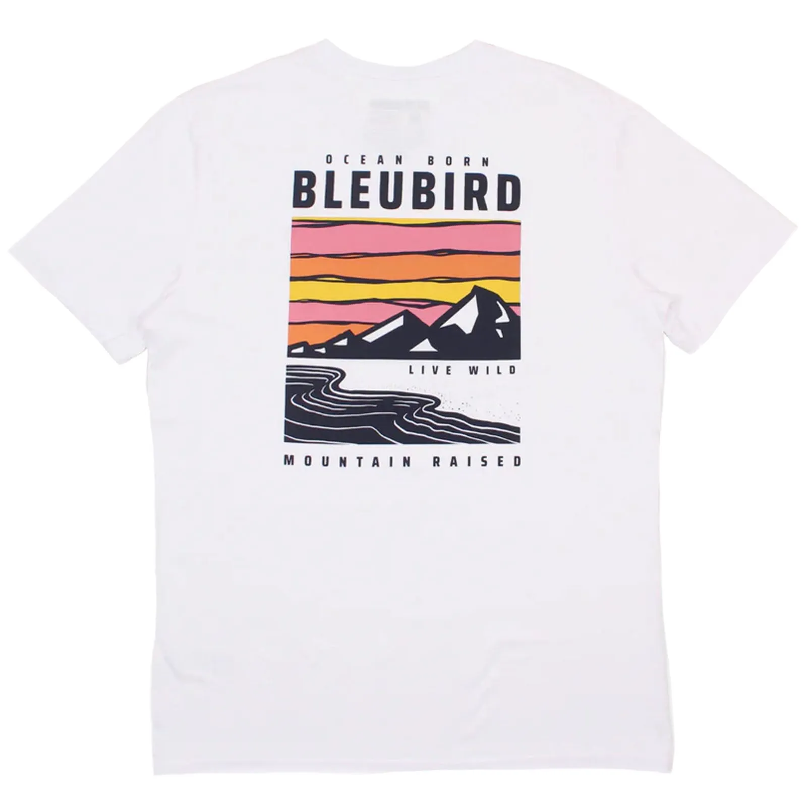 Bleubird Wild Crew Neck Short Sleeve T-Shirt - White