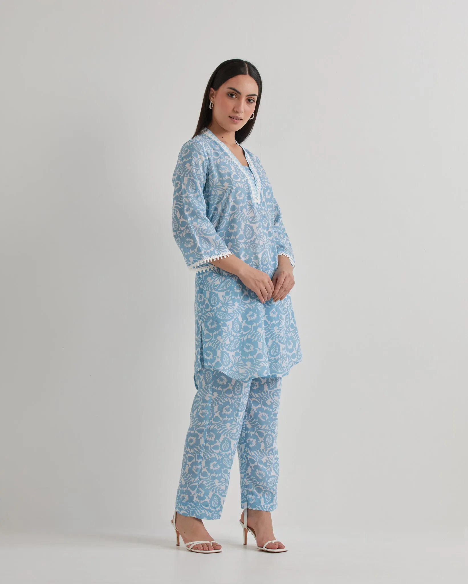 Blue Cotton Co-ord set