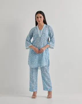 Blue Cotton Co-ord set