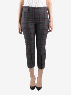 Brunello Cucinelli Grey check patterned trousers - size US 4