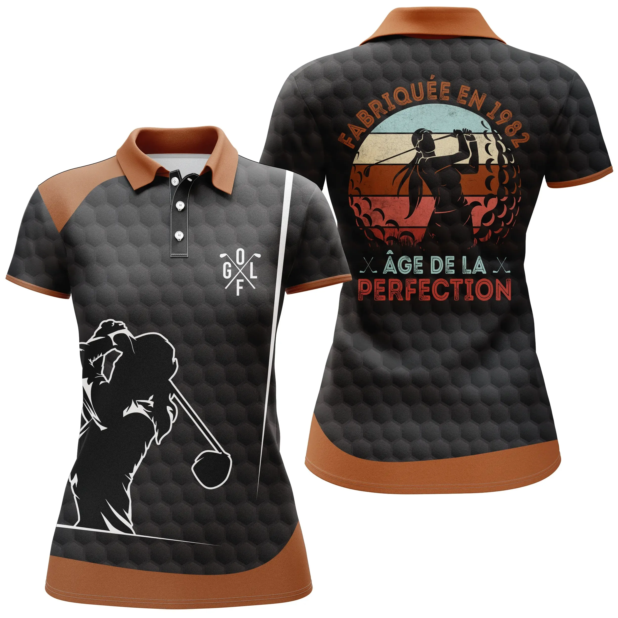 Chiptshirts - Polo De Golf, Cadeau Humour Pour Fans De Golf, Anniversaire 1982, Polo de Sport Homme et Femme, Fabriqué en 1982 - ge de la Perfection - CTS27052214