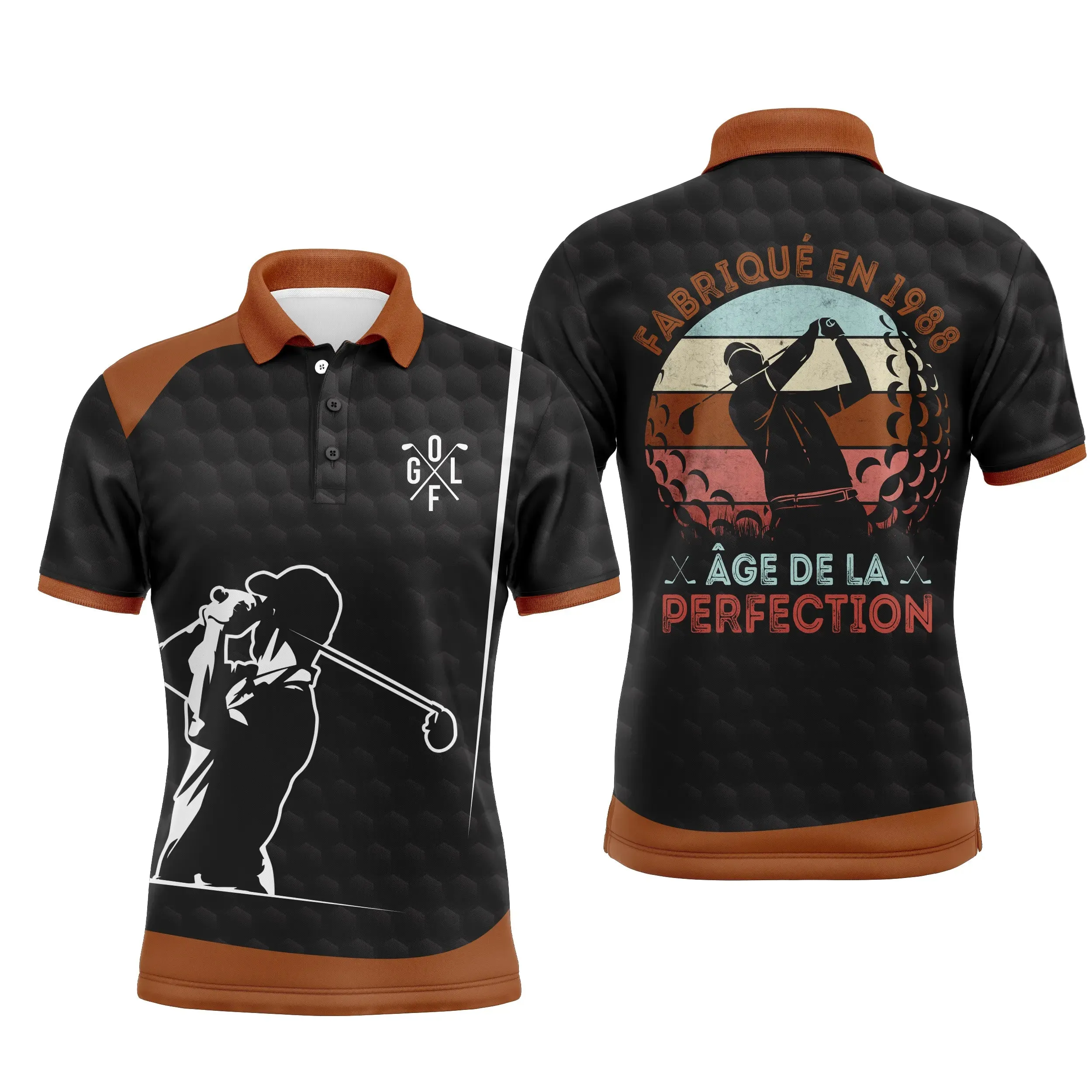 Chiptshirts - Polo De Golf, Cadeau Humour Pour Fans De Golf, Anniversaire 1988, Polo de Sport Homme et Femme, Fabriqué en 1988 - ge de la Perfection - CTS27052220