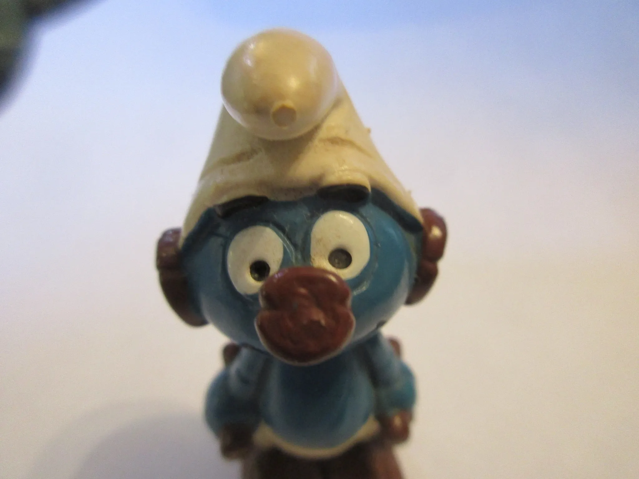 Clockwork Smurf Robot Figurine Vintage 1983