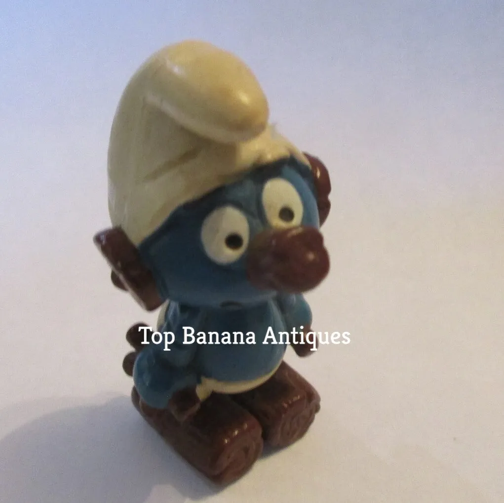 Clockwork Smurf Robot Figurine Vintage 1983