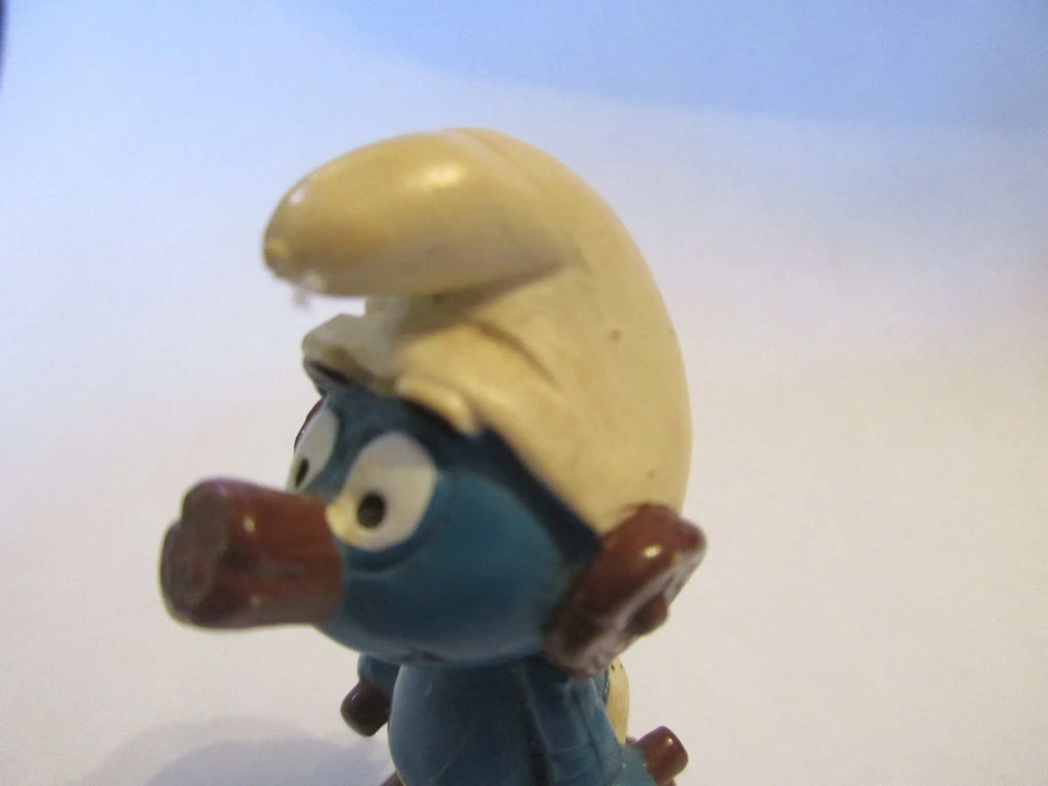 Clockwork Smurf Robot Figurine Vintage 1983