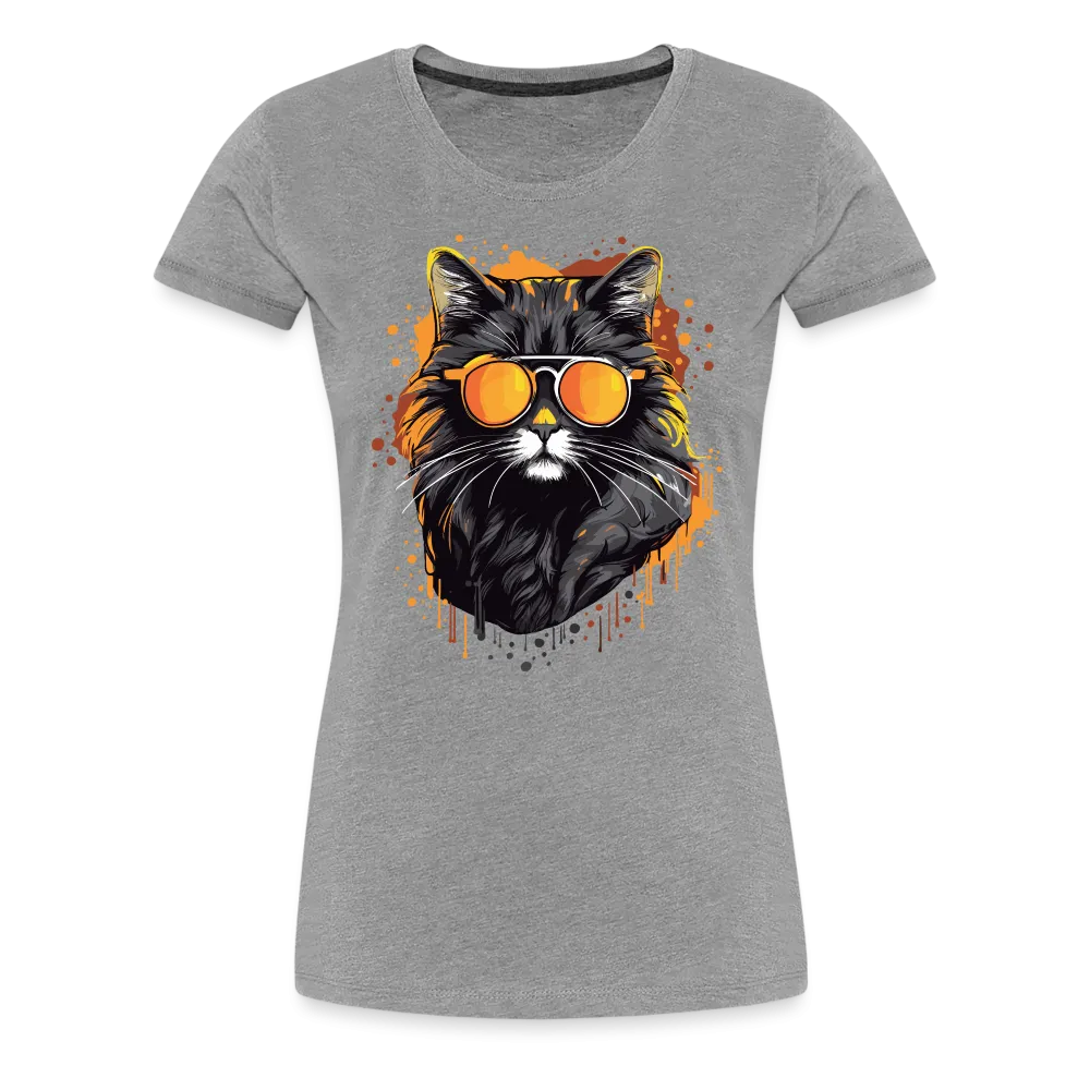 Damen T-Shirt mit Katzenmotiv "Cool Cat"