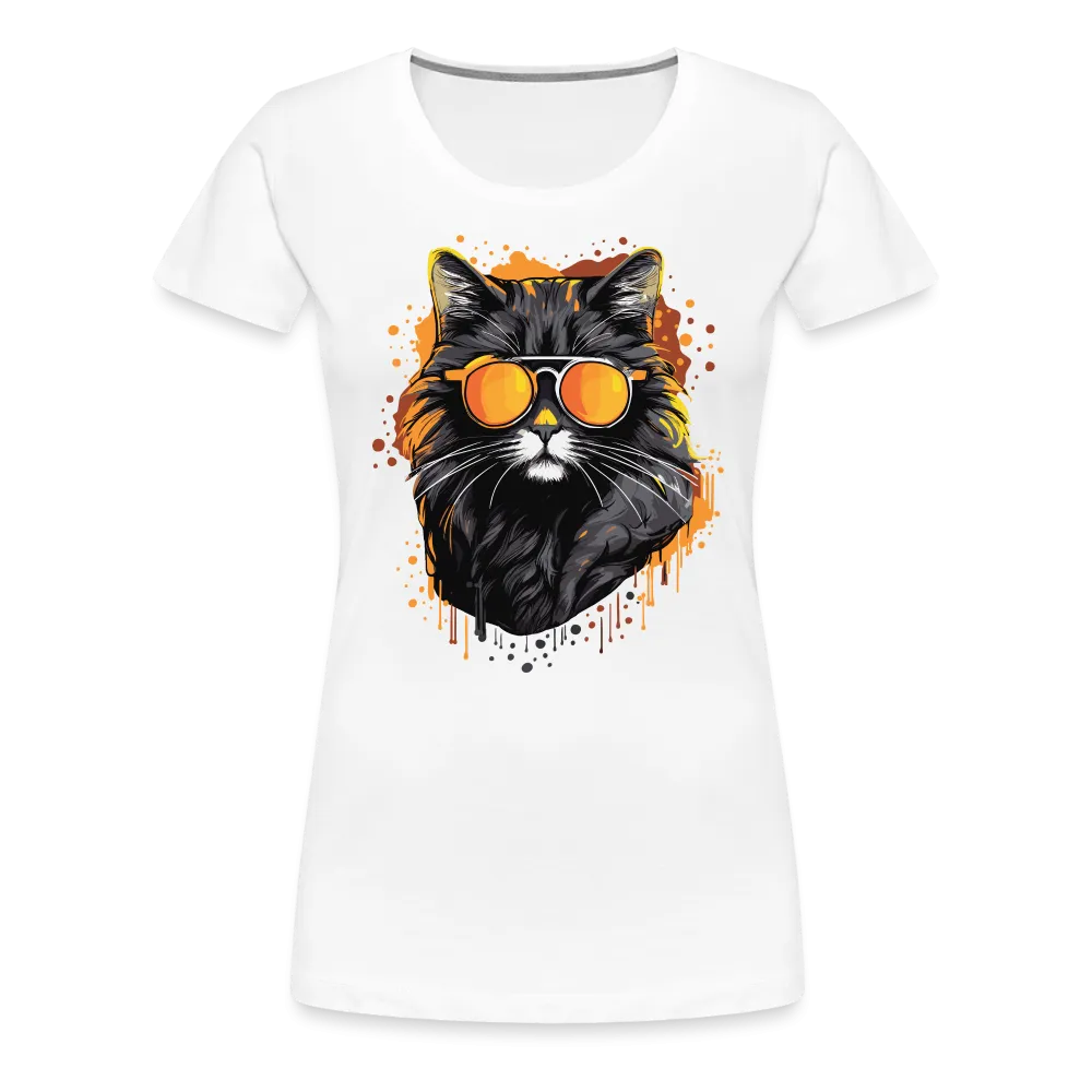 Damen T-Shirt mit Katzenmotiv "Cool Cat"