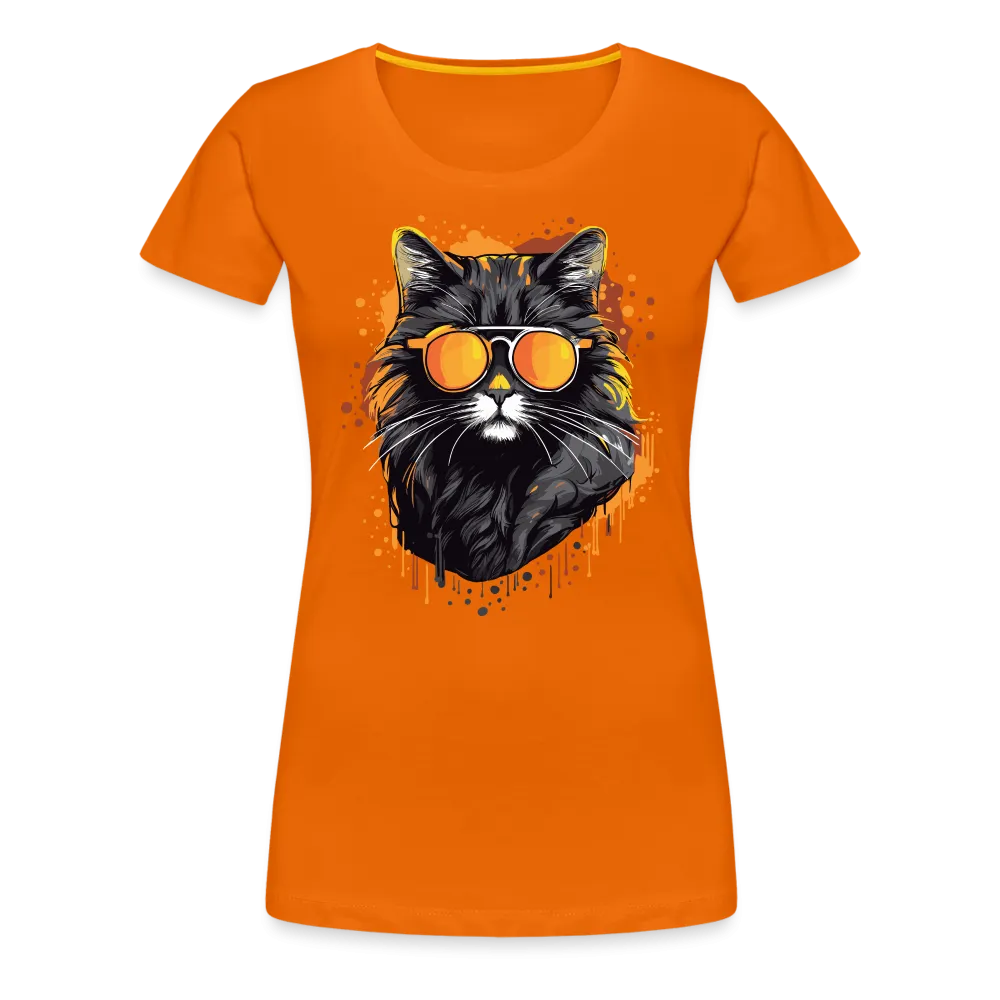 Damen T-Shirt mit Katzenmotiv "Cool Cat"