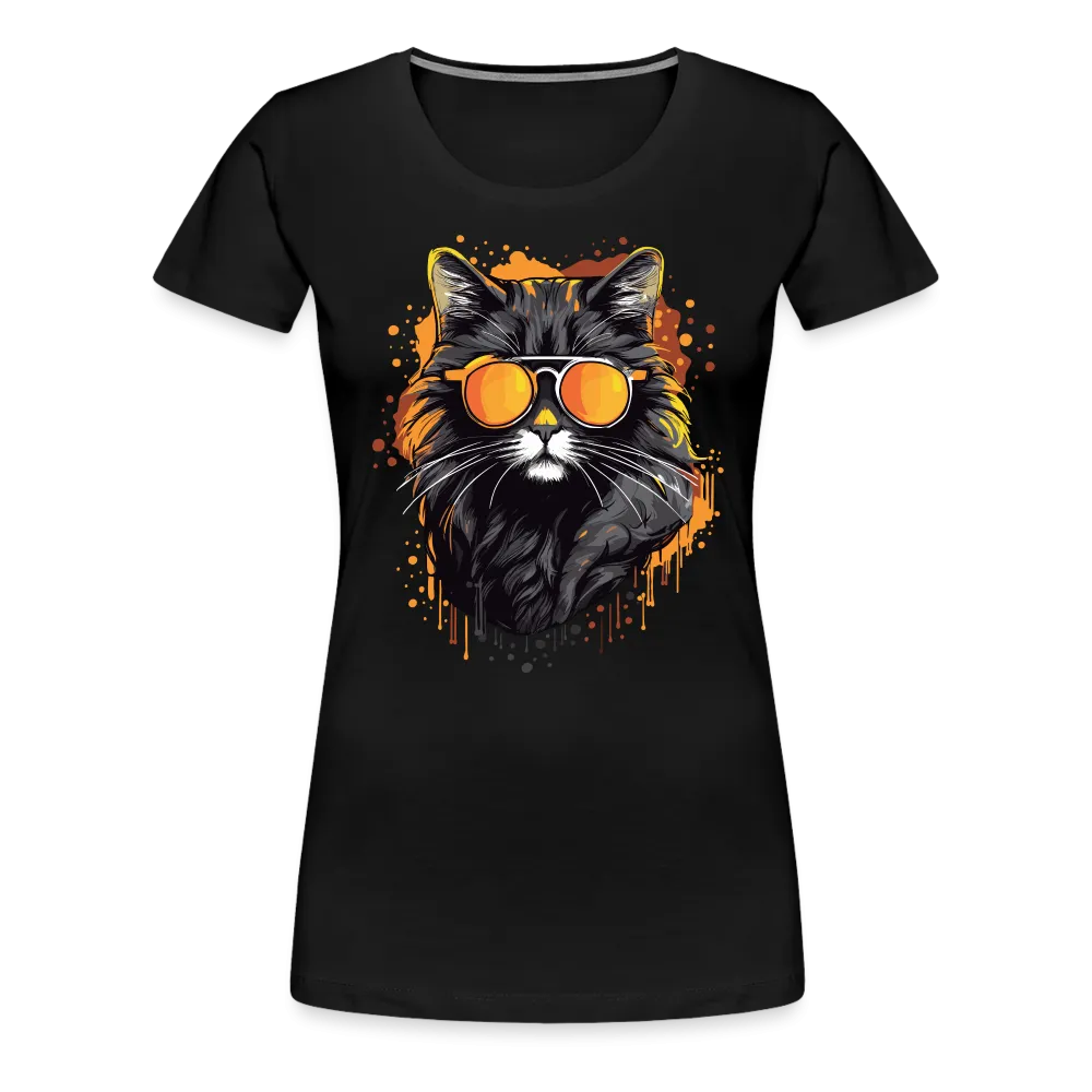 Damen T-Shirt mit Katzenmotiv "Cool Cat"