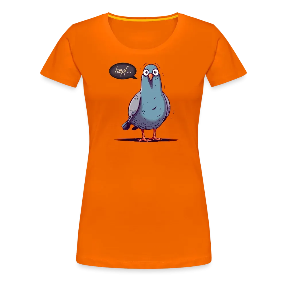 Damen T-Shirt mit Vogelmotiv "Hmpf-Taube"