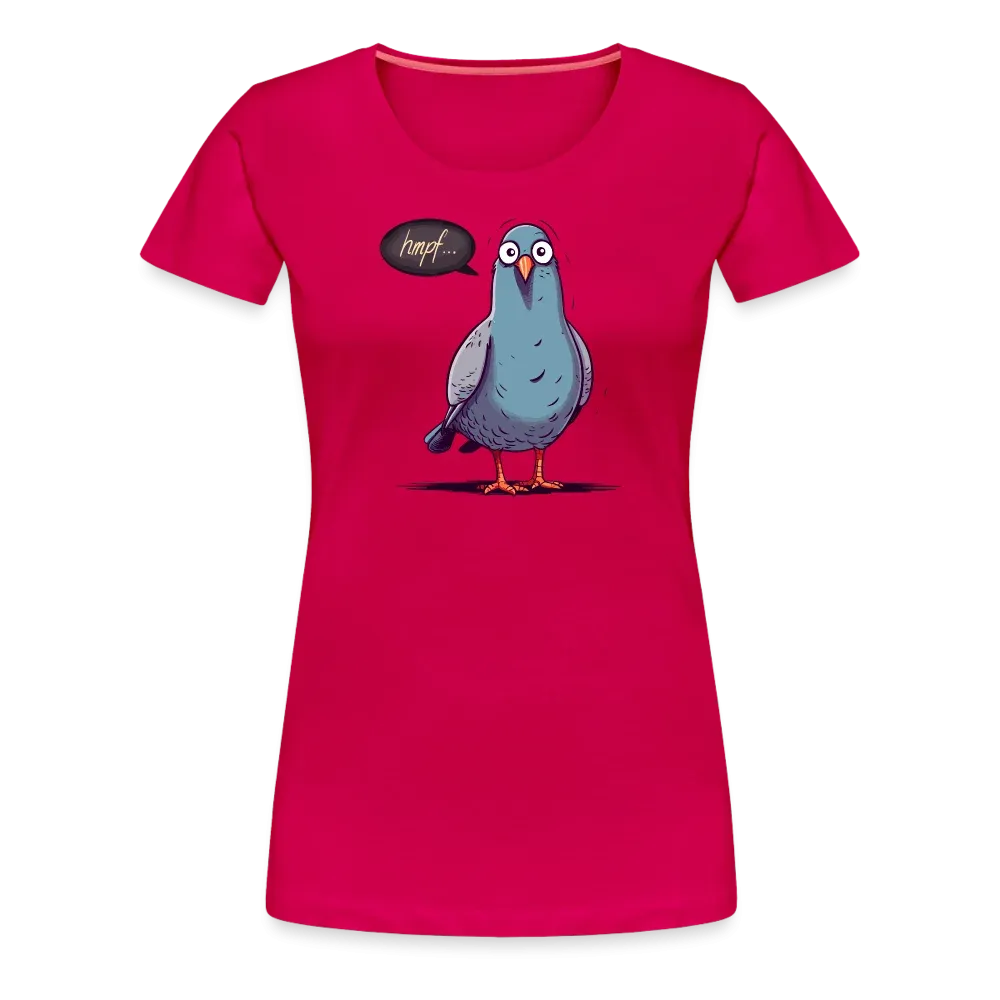 Damen T-Shirt mit Vogelmotiv "Hmpf-Taube"