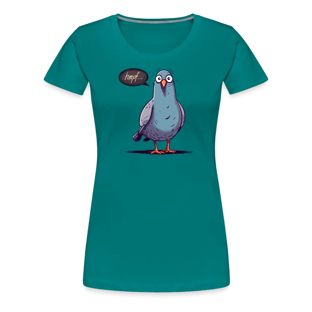 Damen T-Shirt mit Vogelmotiv "Hmpf-Taube"