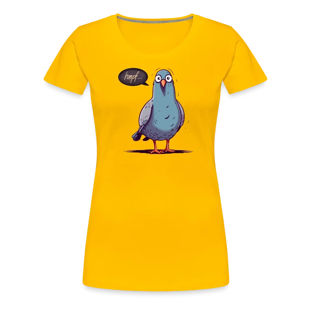 Damen T-Shirt mit Vogelmotiv "Hmpf-Taube"