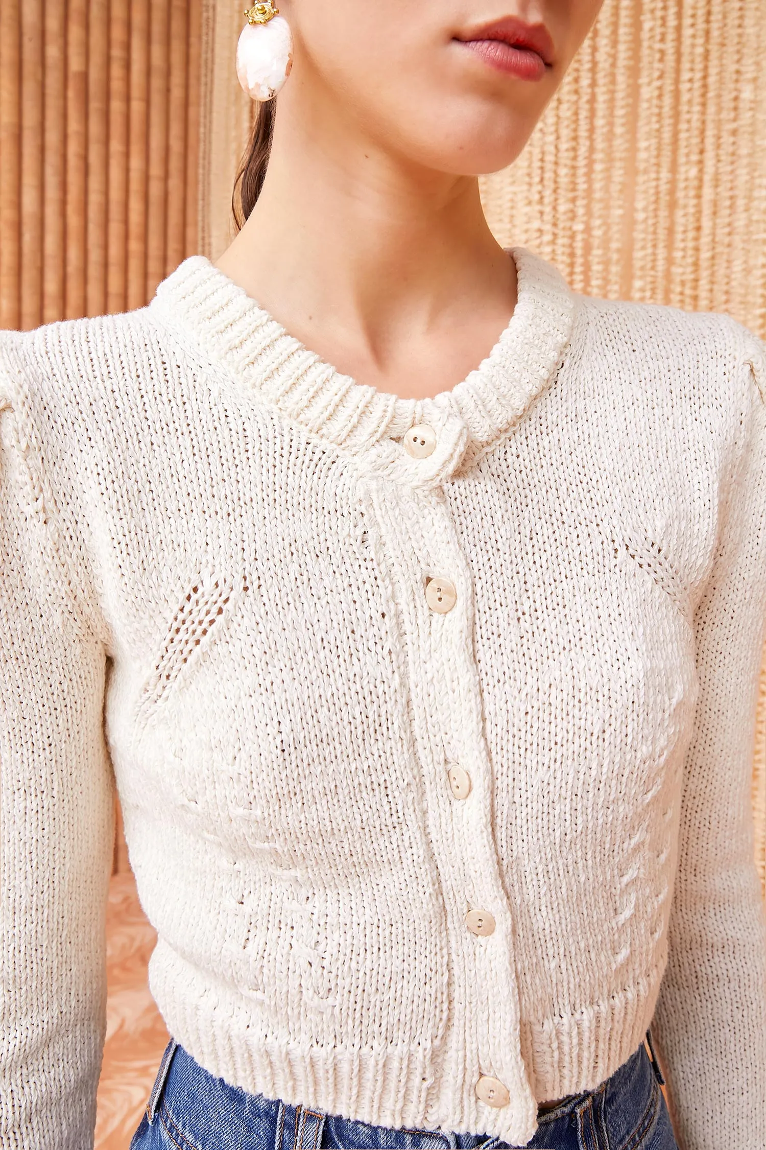 Delphina Cardigan - Ivory