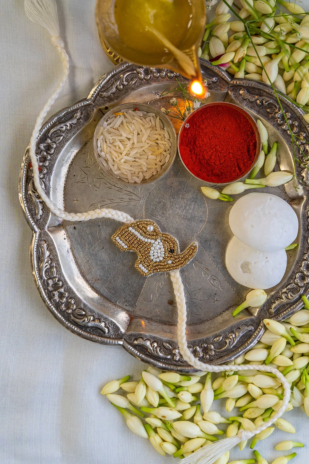 Elephant Embroidered Rakhi