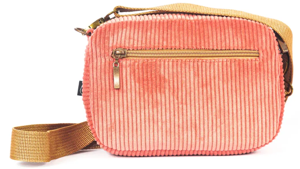 EMENTA SB - FLUFFY BABY CORDUROY BAG - SALMON