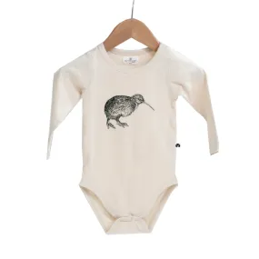 Essentials Long Sleeve Onesie - Almond Kiwi