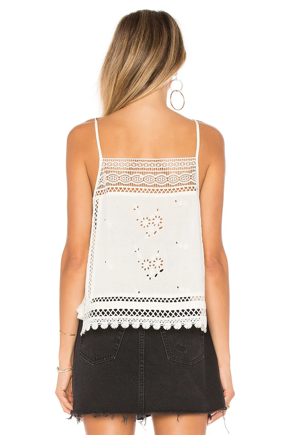 Free People Eyelet Garden Party Cami Top