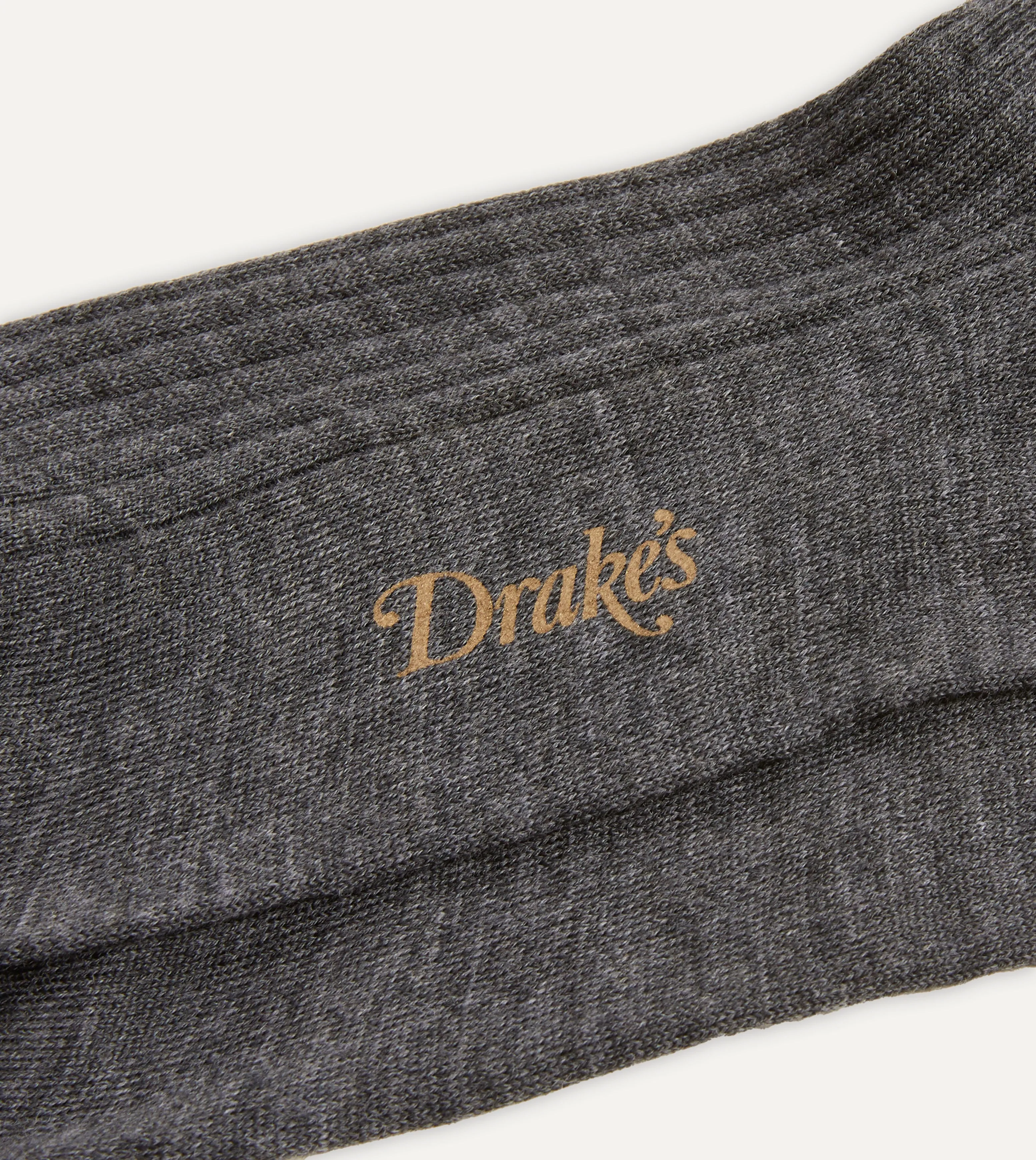 Grey Wool Over-The-Calf Socks