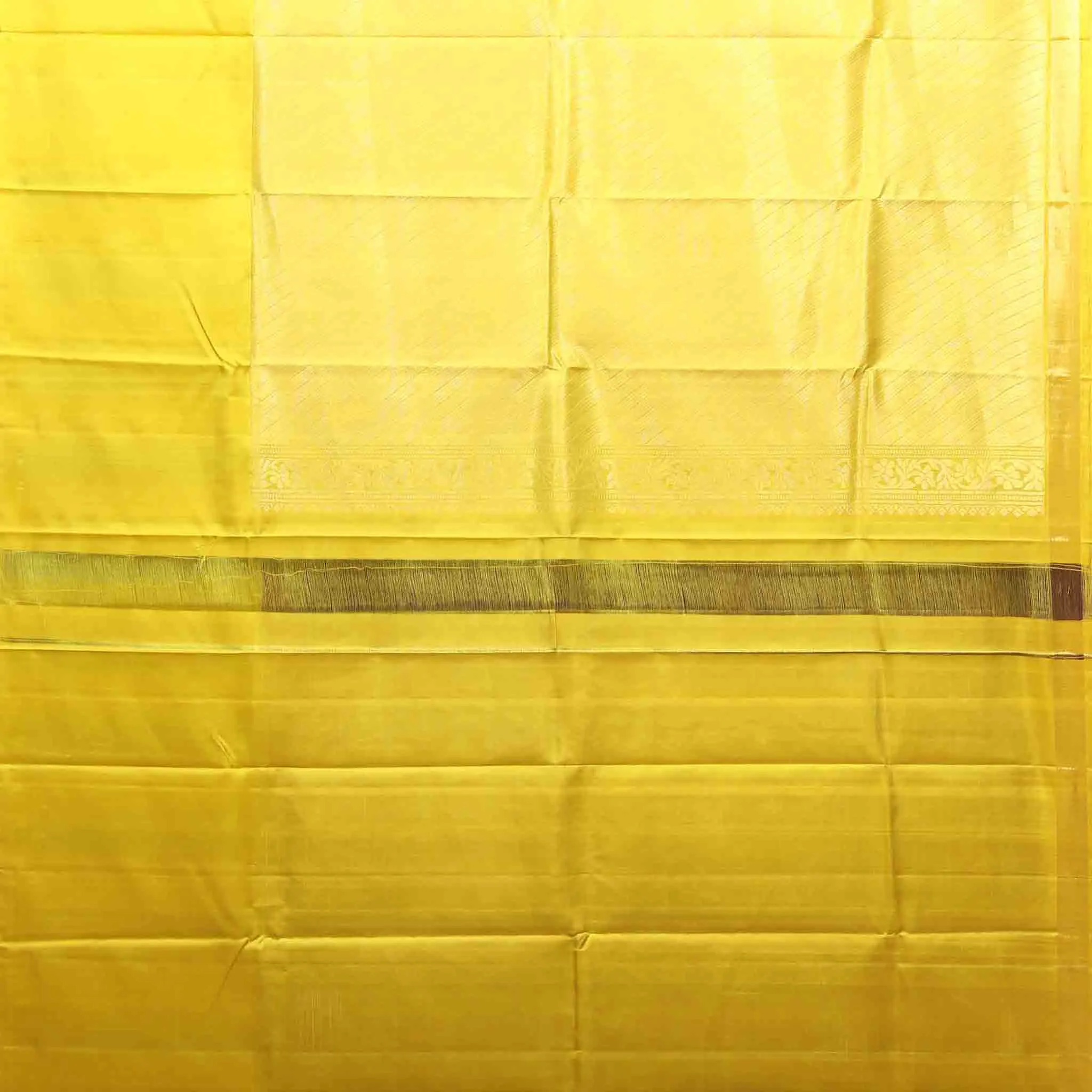 Handwoven Blue with Yellow Kanjivaram Silk Saree - 109N004857DSA