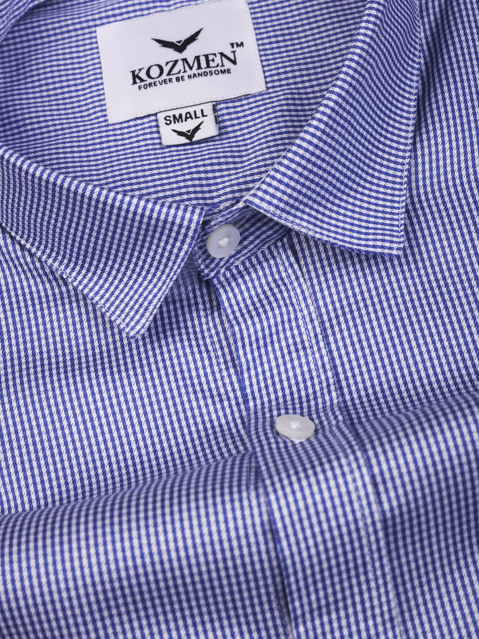 indigo shepherd check cotton shirt