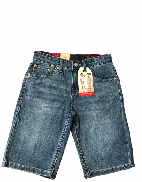 Levi's Kids denim shorts LW Performance 9EC770 M0R medium blue