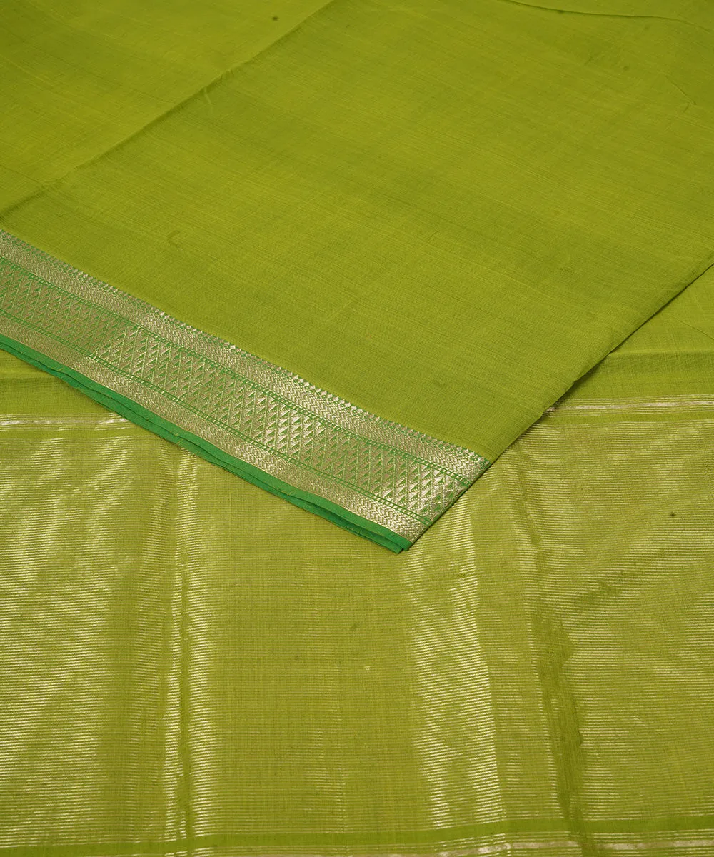 Light green handwoven mangalagiri cotton saree