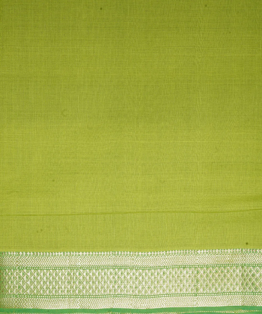 Light green handwoven mangalagiri cotton saree