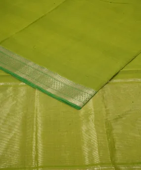 Light green handwoven mangalagiri cotton saree